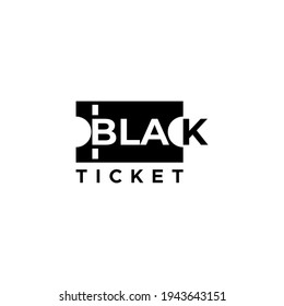 The unique logo about the ticket is black.
EPS10, Vector.