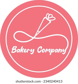 Unique Logo for bakery and cake shops. Here piping bag illustration was used in hand drawn way too keep the human touch vibe.