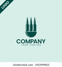 The Unique Logo Bullet Shape of Three Claws with Green Depicts the Army.