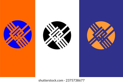 plantilla de vectores de iconos abstractos de color con logotipo único