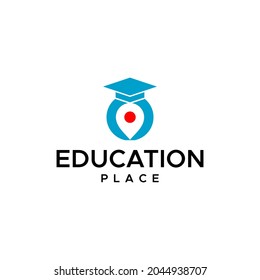 Unique logo combination of education and location icons.
EPS 10, Vector.