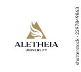 A unique logo combination of the letter A and wings. It is suitable for financial companies, universities or others.