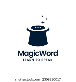 Unique logo combination of medical hat and conversation.