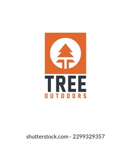 A unique logo combination of pine trees and the letter T. Very suitable for use as an outdoor brand logo.