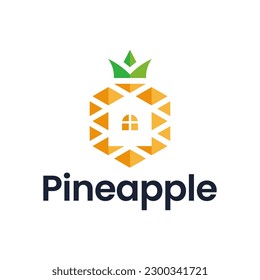 Única combinación de logotipo de piña y casa.