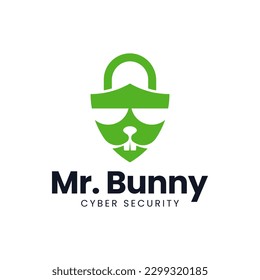 Unique logo combination of rabbit head, shield and padlock. It is suitable for use for security companies.