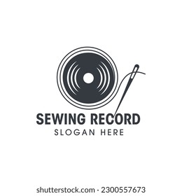Unique logo combination of vinyl and needle.