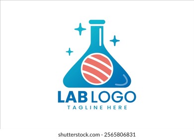 Unique logo combining lab and sushi, perfect for modern food and science branding
