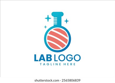 Unique logo combining lab and sushi, perfect for modern food and science branding
