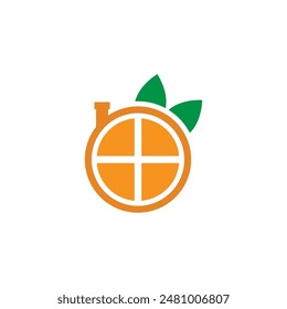 Unique logo combining orange and house
