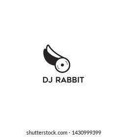 unique logo concept with DJ and Rabbit