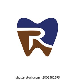 Unique Logo Design Combination of Letter R and Dental