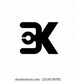 Unique logo design of initial letters CBK with letter C in negative space.