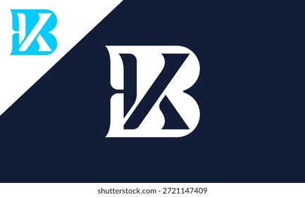 Letra de diseño de logotipo único BK