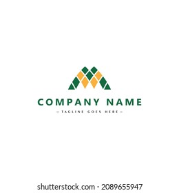 Unique logo design letter M and W combined with woven style design, company business logo ideas Technology initials M and W in woven style