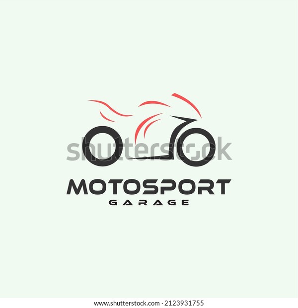 \
Unique logo design motor sport line\
art.Vector logo sport\
motorbike