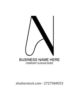 Design exclusivo do logotipo AN para identidade visual profissional e digital