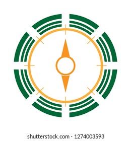 a unique logo design that is smooth with the type of compass