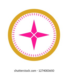 a unique logo design that is smooth with the type of compass and other type