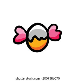 Unique Logo Design Vector Cartoon egg flying