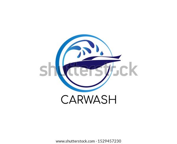 Unique Logo Designed of Car Wash. Design in\
Modern Concept with Blue Unique Circle Style. Suitable for Car Wash\
Company Logo. Vector\
Illustration.