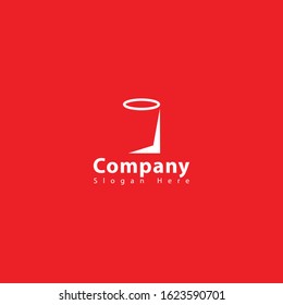 unique logo glass with only the right and middle sides. modern, elegant, simple.
