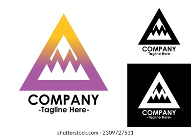 Unique logo initial letter A, modern and professional