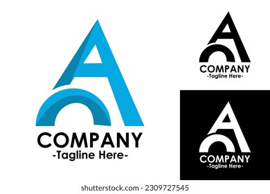 Unique logo initial letter A, modern and professional