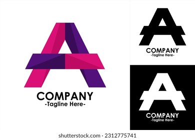Unique logo initial letter A, modern and professional