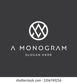 
unique logo letter A monogram