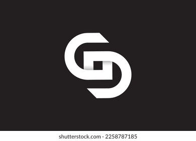 Einzigartiger Logo-Buchstaben S oder GD Monogramm