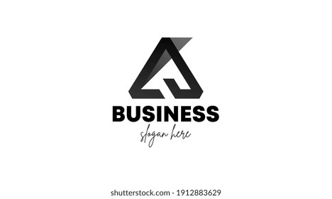 Logo único hecho de la letra A. Logo inicial A para negocios y marca.