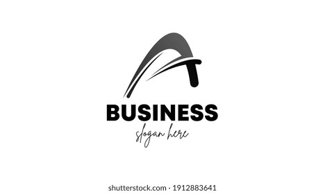 Logo único hecho de la letra A. Logo inicial A para negocios y marca.