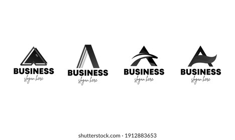 Unique logo made from letter A. Initial A logo for business and branding.