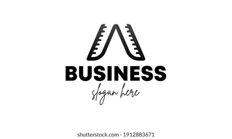 Logo único hecho de la letra A. Logo inicial A para negocios y marca.
