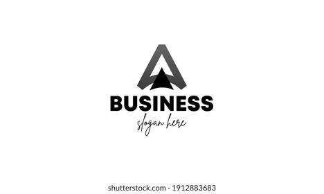 Logo único hecho de la letra A. Logo inicial A para negocios y marca.
