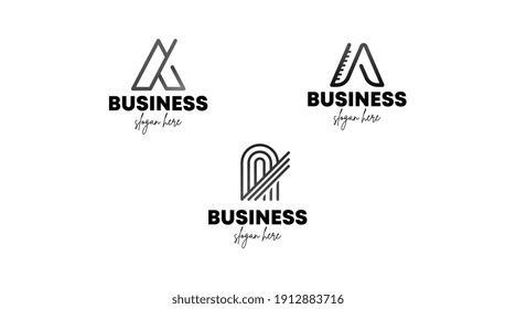 Unique logo made from letter A. Initial A logo for business and branding.