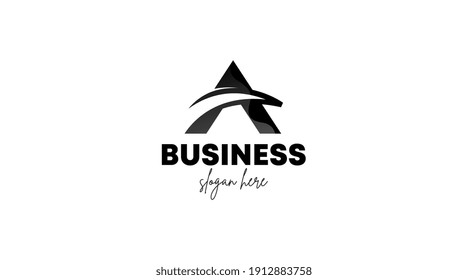 Unique logo made from letter A. Initial A logo for business and branding.