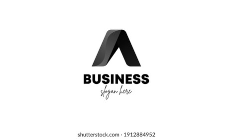 Logo único hecho de la letra A. Logo inicial A para negocios y marca.