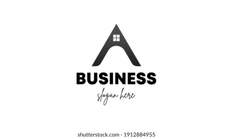 Logo único hecho de la letra A. Logo inicial A para negocios y marca.