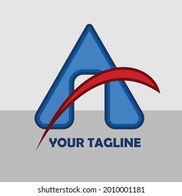 Einzigartiges Logo aus Buchstabe A. Ein Markenlogo