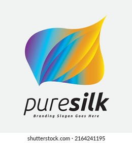 A unique logo, perfect for soft and silky brand, silky fabric products, spring season leaf, natural beauty spa, beauty care, soft odor, smell, fragrance products and for fashionable garments products.