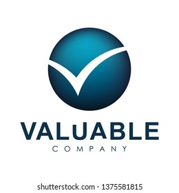 Unique Logo Round Shape. Letter V, Logo Design