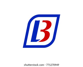 Unique logo with separating one letter "B" into two parts and forming two new letters "L" & "B"