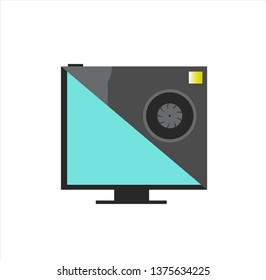 unique logo of television and camera with creative technology design