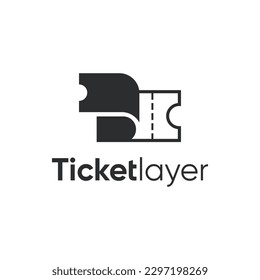Unique logo for ticketing company.