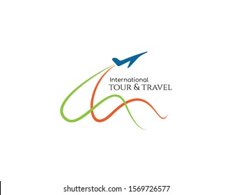 Unique Logo of Tour and Travel. Lovely Icon of Tourism dan Journey Isolated on White Background. Suitable for Tour and Travel Company. Vector Illustration
