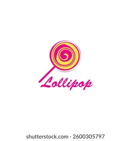 Unique Lollipop Candy Logo Vector Illustrations