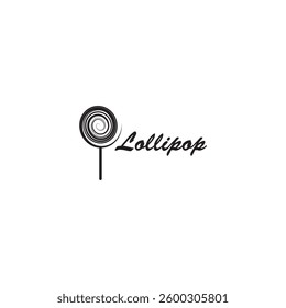 Unique Lollipop Candy Logo Vector Illustrations