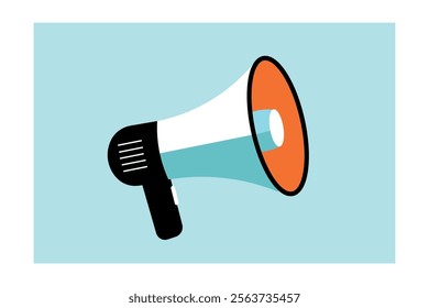 Unique Loudspeaker Megaphone Vector Illustration for Educational Purposes, Loudspeaker icon, Megaphone sign, Announcement symbol, Communication device, Megaphone vector, Sound, Announcement